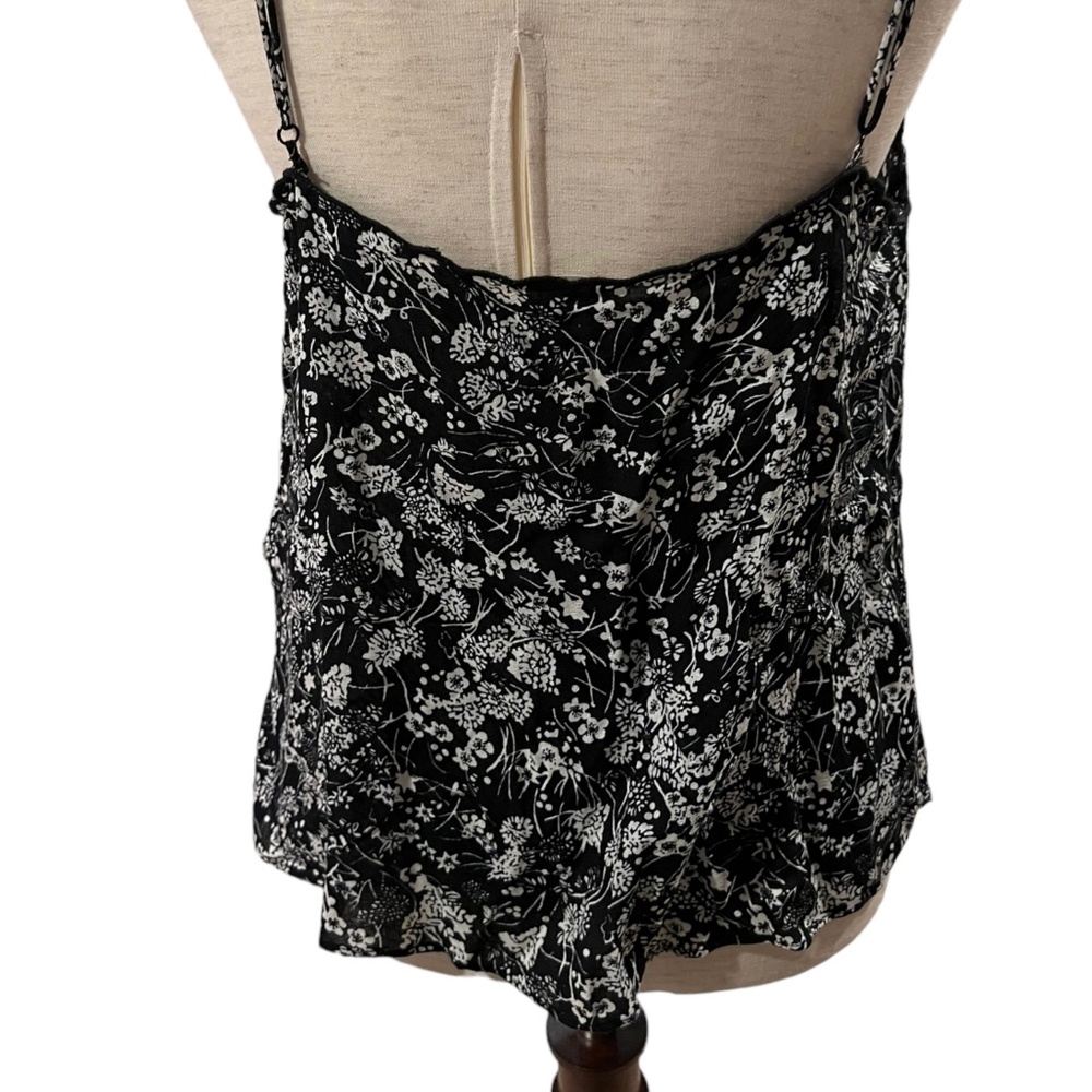 Intimately Free People Black Kora Floral Printed Woven Cami Tank Adjust Straps - Picture 5 of 12